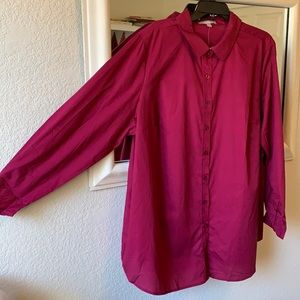 Ladies button down long sleeve shirt